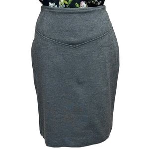 Michael Kors Gray Career Pencil Stretch Skirt Fully Lined With Slit Size 10‎